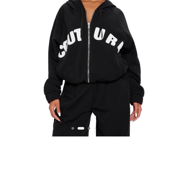 NWT Fashion Nova Black Culture Track Suit XL Wide leg pants - Picture 4 of 6